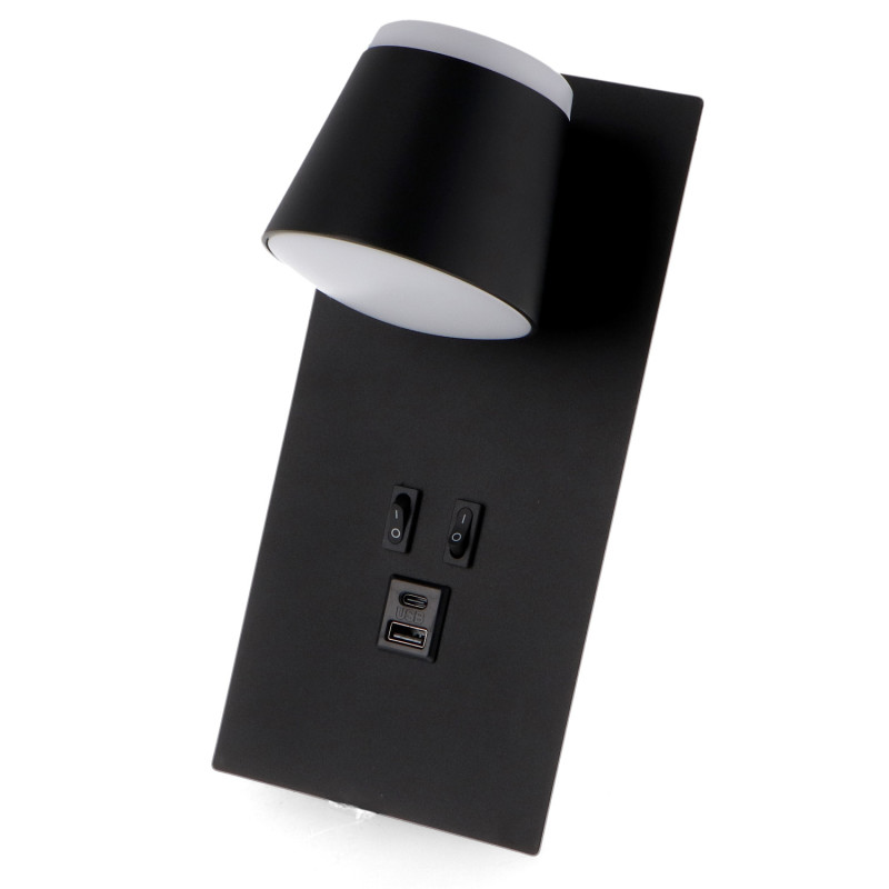 Aplique de pared Led orientable Black Down 17W  4000K