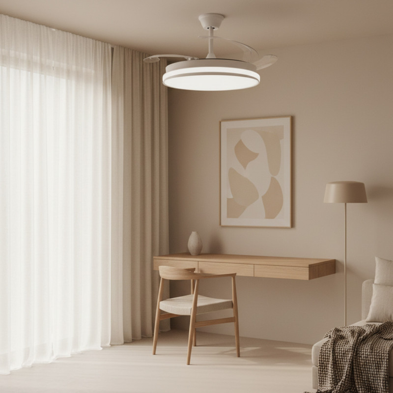 Ventilador de techo LED White Cami Ø107 cm  CCT