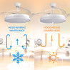 Ventilador de techo LED White Cami Ø107 cm  CCT