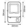 Foco Proyector Led Napoli Plus 100W con Sensor de movimiento  6000K