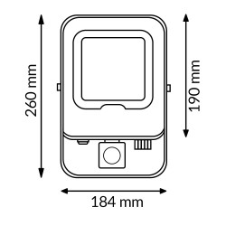 Foco Proyector Led Napoli Plus 50W con Sensor de movimiento  4000K
