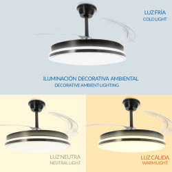 Ventilador de techo LED Black Count Ø107 cm - DSC  CCT