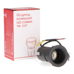 Foco Downlight LED orientable Black Cobmix 7W CCT  CCT