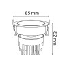 Foco Downlight LED orientable White Cobve 10W CCT  CCT