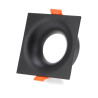 Aro Fijo Cuadrado Negro Serie Infinity Para Gu10/mr16