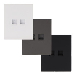 Módulo Toma Internet + Teléfono - CC  Negro