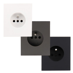 Enchufe Schuko Frances - CC  Blanco