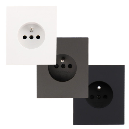 Enchufe Schuko Frances - CC  Blanco