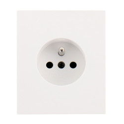 Enchufe Schuko Frances - CC  Blanco