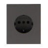 Enchufe Schuko - CC  Negro
