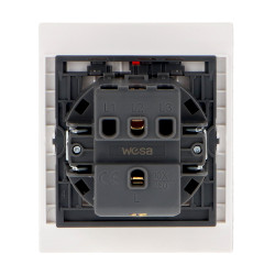 Interruptor Simple Pulsador con Indicador Luminoso - CC  Blanco