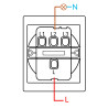 Interruptor Simple Pulsador con Indicador Luminoso - CC  Negro