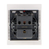 Interruptor Simple Pulsador con Indicador Luminoso - CC  Negro