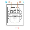 Interruptor Doble - CC  Negro