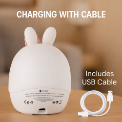 Lámpara/ Despertador táctil infantil LED Rabbit  3000K