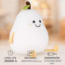 Lámpara táctil infantil LED Pear  RGB+3000K