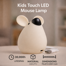 Lámpara táctil infantil LED Mouse  3000K+6000K