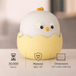 Lámpara táctil infantil LED Egg  RGB+3000K