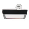 Panel de Superficie Negro Cuadrado 12W CCT