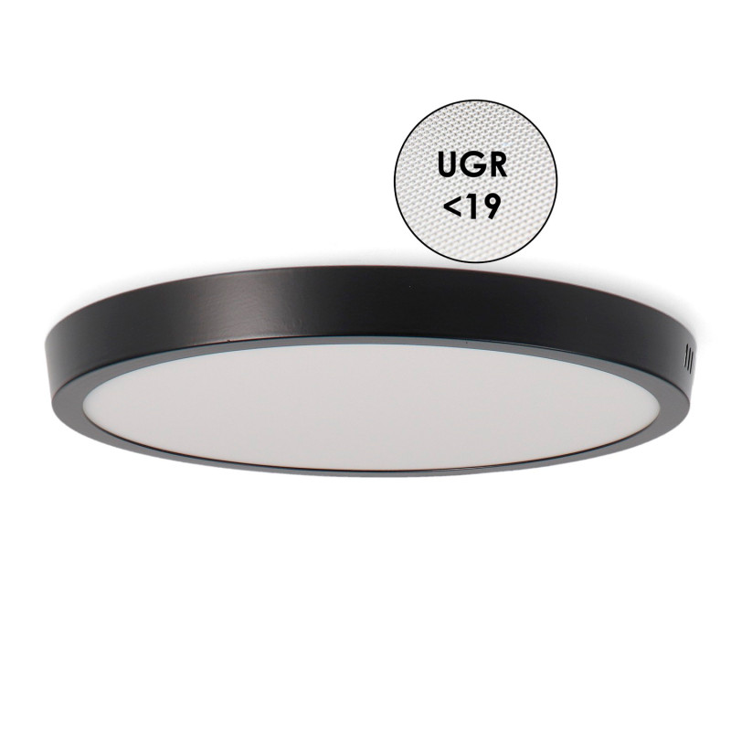 Panel de Superficie Negro Circular 25W CCT