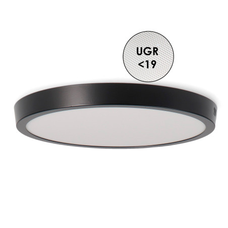 Panel de Superficie Negro Circular 25W CCT