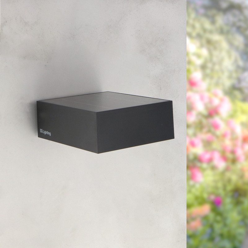 Aplique Led Solar Black Bin - DSC  4000K