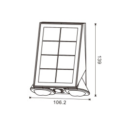 Aplique LED Solar Black Eyes - DSC  4000K