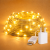 Guirnalda Exterior LED con Usb 15m 2700K  2700K