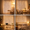 Cortina de Guirnalda Exterior LED con Usb 3*2m  2700K