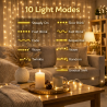 Cortina de Guirnalda Exterior LED con Usb 3*1m  2700K