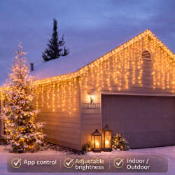 Cortina de Guirnalda Exterior LED con Usb 3*1m  2700K