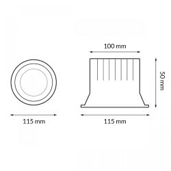 Downlight LED Luxtar Black 15W CCT  CCT