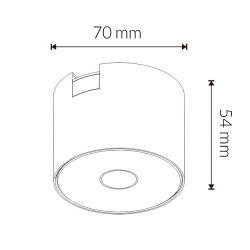 Foco LED Bise Serie 5mm 8W para carril magnético Negro 42V  CCT