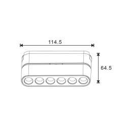 Foco LED Care Serie 5mm 6W para carril magnético Blanco 42V  CCT