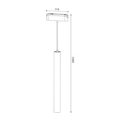 Foco LED Tube Serie 5mm 7W para carril magnético Blanco 42V  CCT