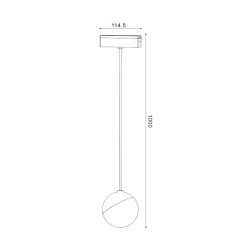 Foco LED Mends Serie 5mm 10W para carril magnético Negro 42V  CCT