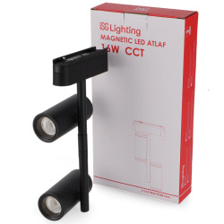 Foco LED Atlaf Serie 5mm 16W para carril magnético Negro 42V  CCT