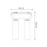 Foco LED Mildean Serie 5mm 14W para carril magnético Blanco 42V  CCT