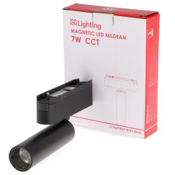 Foco LED Mildean Serie 5mm 7W para carril magnético Negro 42V  CCT