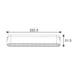Foco LED Isdin Serie 5mm 12W para carril magnético Blanco 42V  CCT