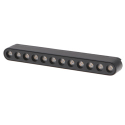 Foco LED Isdin Serie 5mm 12W para carril magnético Negro 42V  CCT