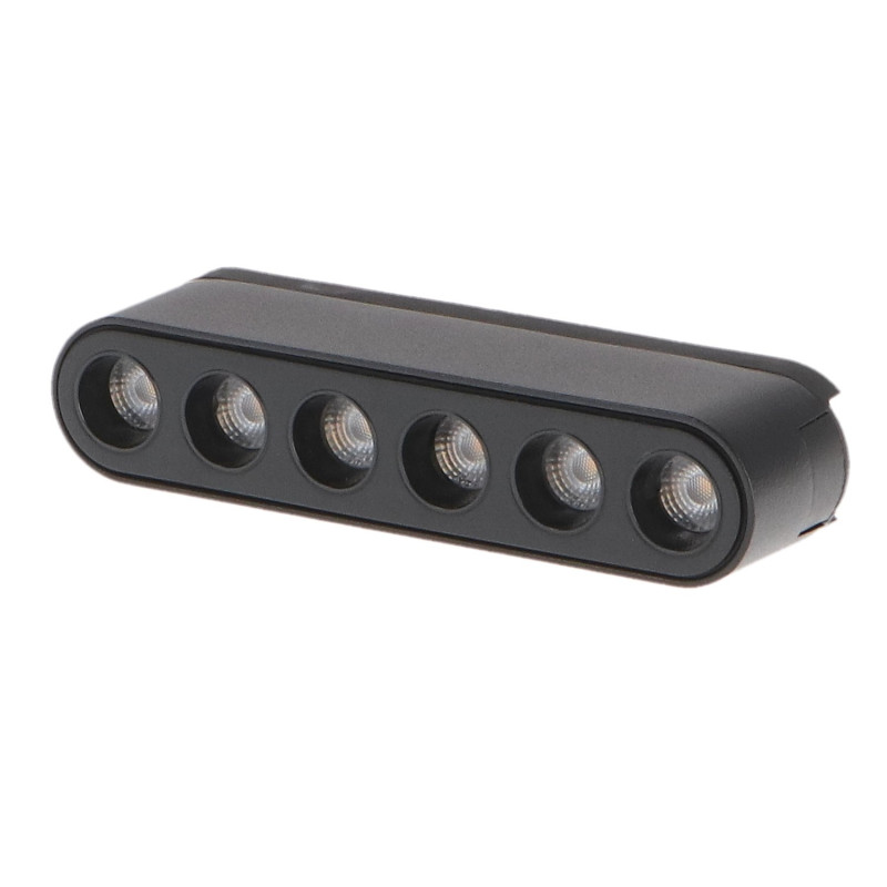 Foco LED Isdin Serie 5mm 6W para carril magnético Negro 42V  CCT