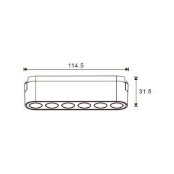 Foco LED Isdin Serie 5mm 6W para carril magnético Negro 42V  CCT