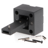Soporte de pared para carril LED magnético 2 metros Serie 5mm  Negro