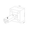 Soporte de pared para carril LED magnético 2 metros Serie 5mm  Blanco