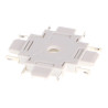 Unión en X Horizontal para Carril Magnético Serie 5mm  Blanco