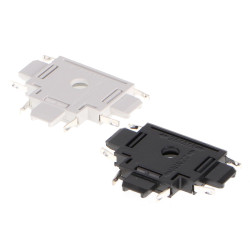 Unión en T Horizontal para Carril Magnético Serie 5mm  Blanco
