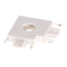 Unión en L Horizontal para Carril Magnético Serie 5mm  Blanco