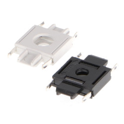 Unión Recta para Carril Magnético Serie 5mm  Negro