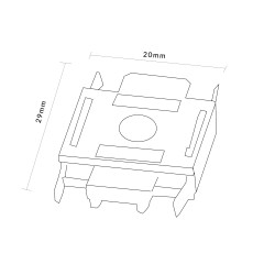 Unión Recta para Carril Magnético Serie 5mm  Blanco